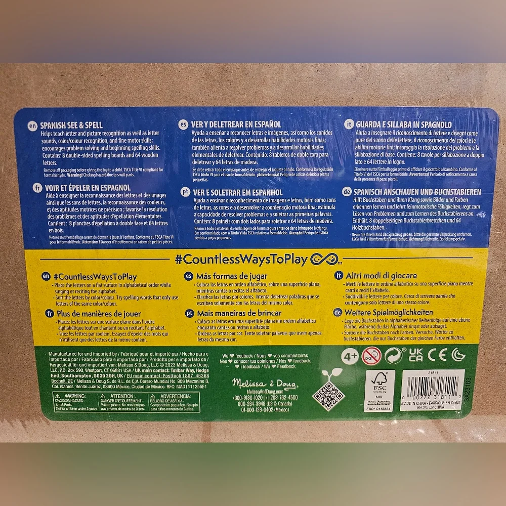 Melissa & Doug Spanish Word Puzzle Set BRAND NEW STILL SEALED - Picture 2 of 3